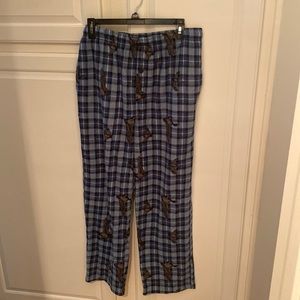 Blue with grey birds pajamas